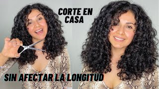 Como cortar el cabello ondulado rizado tu mismaEn capas sin afectar la longitud solo las puntas [upl. by Irrot]