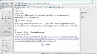 Væksthastighed ud fra differentialligning i Maple  eksempel [upl. by Akehsyt]