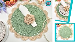 COMO HACER POSA PLATOS a crochet paso a paso FÁCIL Y RÁPIDO [upl. by Ynnus96]