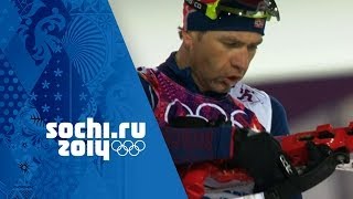 Mens Biathlon 10km Sprint  Bjoerndalen Wins Gold  Sochi 2014 Winter Olympics [upl. by Brinn181]