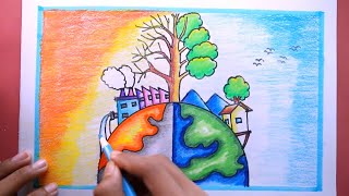 How To Draw World EnvironmentEnvironment DrawingSave Thee Save Earth [upl. by Madge45]