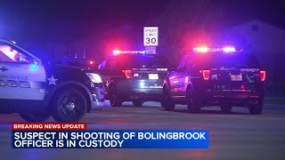 1 in custody after Bolingbrook officer shot police say [upl. by Diley414]