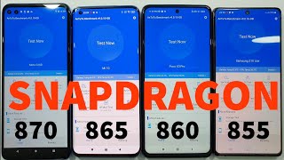 Snapdragon 870 vs 865 vs 860 vs 855 Antutu Benchmark Test [upl. by Drageruaeb]