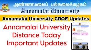 Annamalai University Distance Education Very Important Updates 👍 [upl. by Bromleigh411]