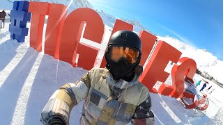 Snowboarding Tignes  Val dIsere January 2024 [upl. by Akimrehs]