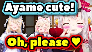 Ayame Gets Embarrassed When FuwaMoco Call Her Cute【ENG Sub  hololive】 [upl. by Yantruoc]