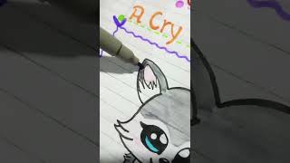 art arts and craft  a cry of wolf sketch  viral short [upl. by Elaen]