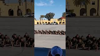 Marine Corps pushups Family Day [upl. by Aihsyt]