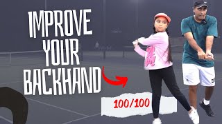 How to hit a Tennis Two handed Backhand  Tennis Lesson [upl. by Ashien3]