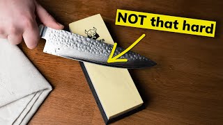 How to use A SHARPENING STONE for knives  Beginners Guide [upl. by Marko721]