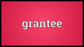 Grantee Meaning [upl. by Enoed]