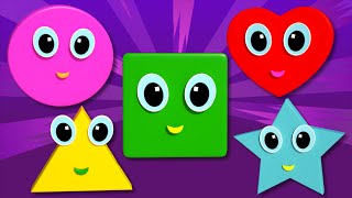 Shapes Song  Songs For Children And Kids  Learn Shapes With Colors [upl. by Ettennej]