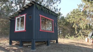 Old Restored OffGrid Cabin Built in Wilderness Refuge [upl. by Allix]