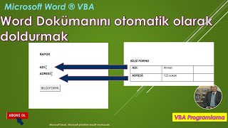 Word Dokümanını Otomatik Olarak Doldurmak [upl. by Nilya]