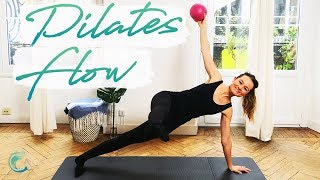 PILATES FLOW with OVERBALL all about CORE strength fun amp energetic [upl. by Cimah43]