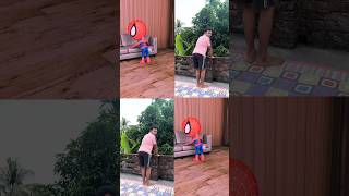 Hanfa Hanifa SpidermanvsBatman attack real life video batman spiderman funny cute shorts yt [upl. by Kreg]