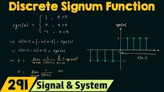 Discrete Time Signum Function [upl. by Ellinej602]