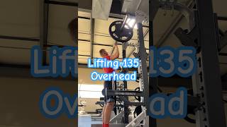 135 OVERHEAD PRESS ATTEMPT😵 [upl. by Sherie]