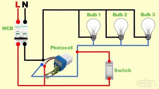 photocell sensor bypass circuit wiring diagram [upl. by Kenton]