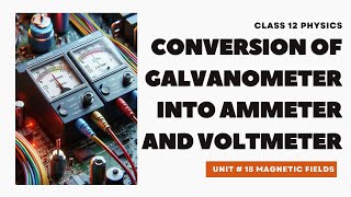 Conversion of Galvanometer into Ammeter amp Voltmeter Unit 18 Magnetic Fields [upl. by Ahsiuqal]