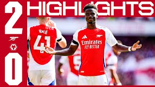 STARTING WITH A WIN ❤️  HIGHLIGHTS  Arsenal v Wolves 20  Havertz amp Saka  Premier League [upl. by Akemyt374]