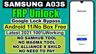 A03s Android 11 Frp Bypass 2021  Samsung A037f Android 11 Frp Samsung A03s SMA037F Android 11 FRP [upl. by Siroval]