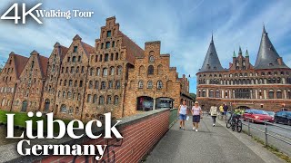 Lübeck Germany Walking Tour 2023  4K UHD [upl. by Nivad850]