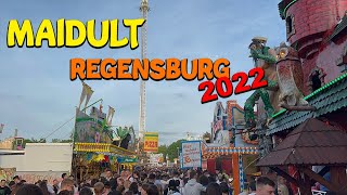 Maidult Regensburg 2022 Alle Fahrgeschäfte [upl. by Swinton146]