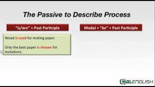 The Passive to Describe Process [upl. by Rolyt]