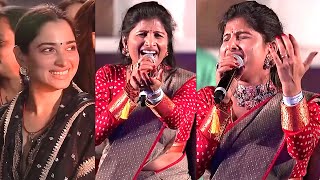 Singer Mangli SUPERB LIVE Performance At Maha Shivaratri 2023  Sadhguru  NewsBuzz [upl. by Shulem]