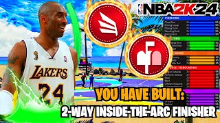 BEST RARE 2WAY INSIDETHEARC FINISHER BUILD IN NBA 2K24 NEXT GEN  REBIRTH SHOOTING GUARD BUILD [upl. by Anilecram977]