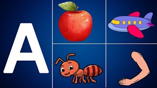 Phonics Song with TWO Words  A for Apple  ABC Alphabet Songs with Sounds for Children [upl. by Sremmus]