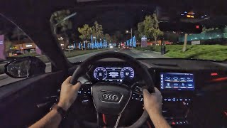 2022 Audi RS etron GT POV Night Drive 3D AudioASMR [upl. by Mulford]