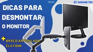 Como desmontar monitor Samsung S22F350FHL  Braço  Suporte Articulado para monitor ELG F80N [upl. by Emerson902]