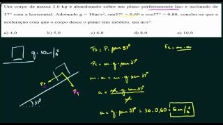 Plano Inclinado  Exercício sobre aceleração [upl. by Alol]
