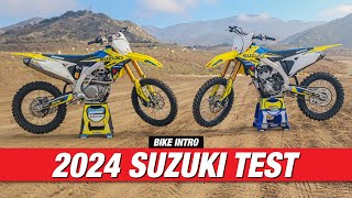 2024 Suzuki RMZ450 amp RMZ250 Bike Intro  Racer X Films [upl. by Phaidra]