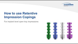 How to use Retentive Impression Copings [upl. by Eirual98]