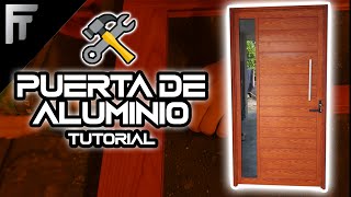 Como hacer una puerta de aluminio diseño Fácil y elegante  puerta de aluminio 3quot ligera [upl. by Lira]