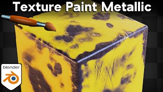 Texture Paint Metallic Maps and Edge Wear Blender Tutorial [upl. by Philipa]