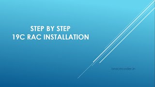 Step by step Oracle 19c RAC Installation  Brace Coder [upl. by Ecenahs]