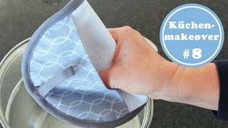 kleine Topflappen nähen  Küchenmakeover 8  Schnittmuster kostenlos [upl. by Heron783]