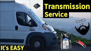 Van Life Easy Transmission Service  RAM Promaster changing transmission filter and fluid 62TE [upl. by Nuoras]