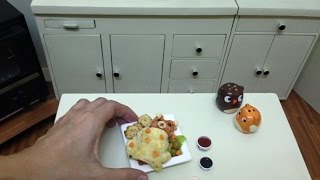 Mini Food Cooking Rilakkuma Omurice inspired by Ochikeron MiniFood [upl. by Krispin42]