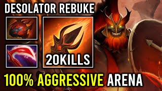 NEW 735 Pro Offlane Mars Guide 100 Aggressive Arena Desolator Gods Rebuke Burst DMG Dota 2 [upl. by Adnalu]