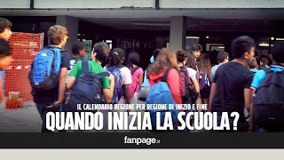 Quando inizia la scuola Ecco il calendario con le date e le festività Regione per Regione [upl. by Naivad]