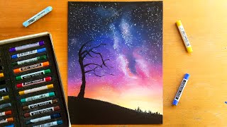 Drawing a night sky with soft pastels  Leontine van vliet [upl. by Larson]