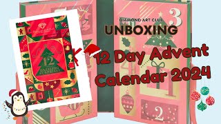 SPOILERS  Unboxing Diamond Art Club  2024 Advent Calendar [upl. by Janifer]