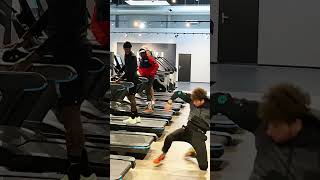 Dennis Schröder cant believe what happens next 🤯 comedy fail workout mrsus patrox gym [upl. by Llerryt]