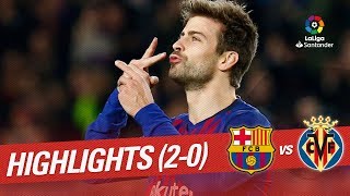 Highlights FC Barcelona vs Villarreal CF 20 [upl. by Earised222]