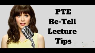 how to use template for PTE Academic Retell Lecture type questions [upl. by Gardy289]